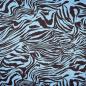Preview: Viskose bedruckt animal Zebra blau schwarz